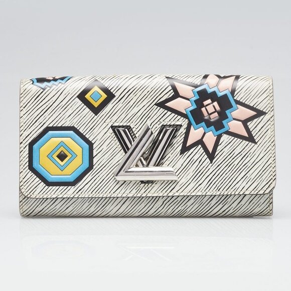 Louis Vuitton Limited Edition Multicolor Aztec Epi Leather Twist Wallet - Picture 1 of 10